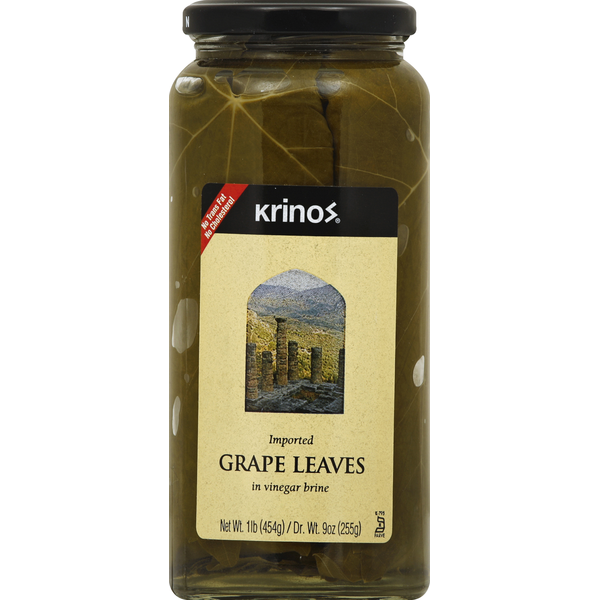 Pickled Goods & Olives Krinos Grape Leaves, Imported, in Vinegar Brine hero