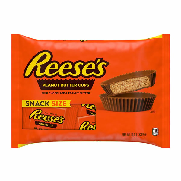 Halloween Seasonal Reese's Milk Chocolate Snack Size Peanut Butter Cups Candy hero