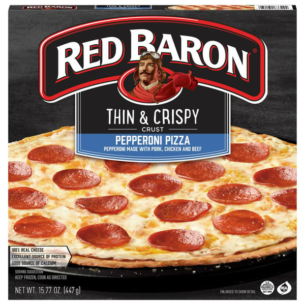 Frozen Pizza Red Baron Pepperoni Thin Crust Frozen Pizza hero