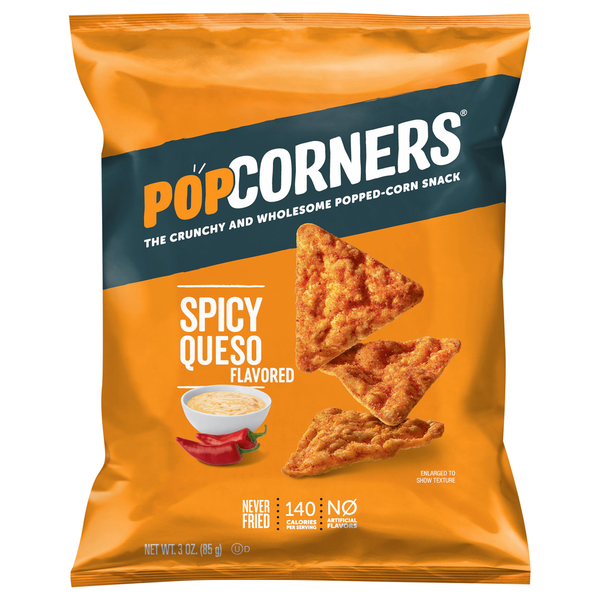 Chips & Pretzels PopCorners Popped-Corn Snack, Spicy Queso Flavored hero