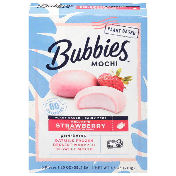 Frozen Dessert Bubbies Mochi, Non-Dairy, Strawberry hero