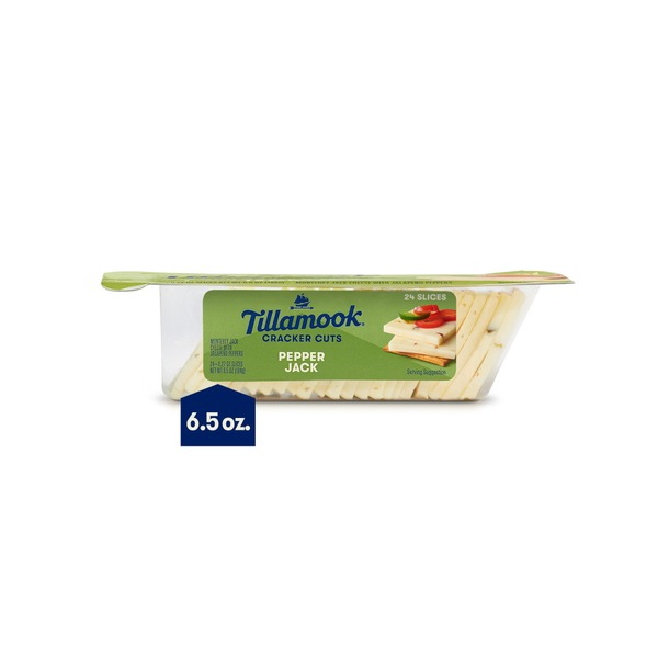 Refrigerated Deli Tillamook Pepper Jack Cheese Cracker Cuts Snacks hero