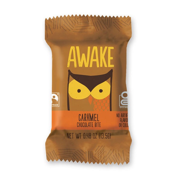 Candy & Chocolate AWAKE Caffeinated Chocolate Caramel Milk Chocolate Bite hero