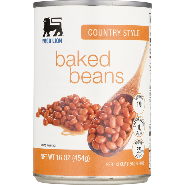 Canned Meals & Beans Food Lion Baked Beans, Country Style hero