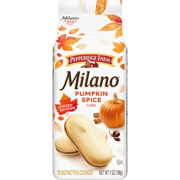 Packaged Cookies Pepperidge Farm Pumpkin Spice Chocolate Cookies hero