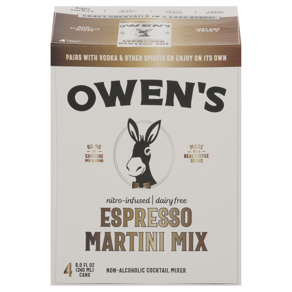 Owen's Cocktail Mixer, Non Alcoholic, Espresso Martini Mix hero