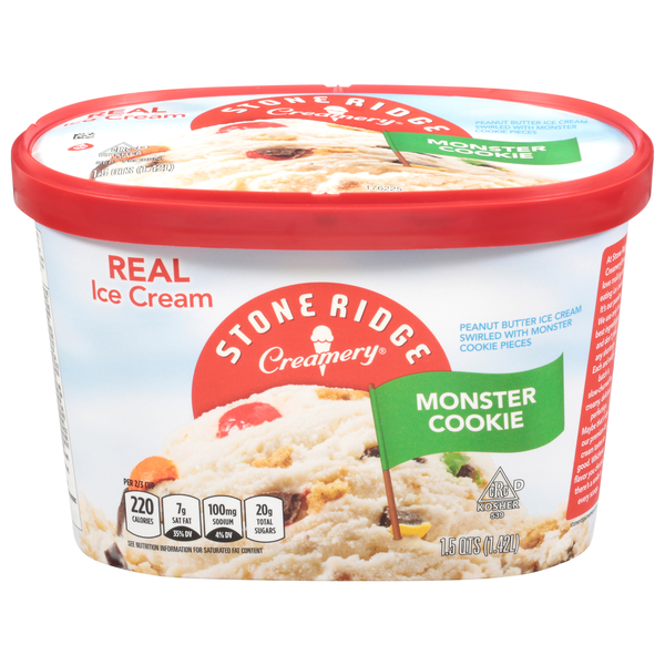 Cookies & Cakes Stone Ridge Creamery Ice Cream, Real, Monster Cookie hero