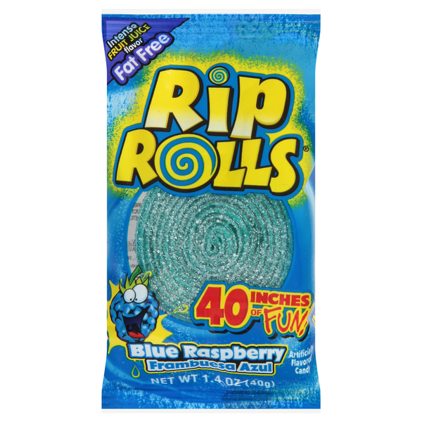 Candy & Chocolate Rip Rolls Candy, Fat Free, Blue Raspberry hero