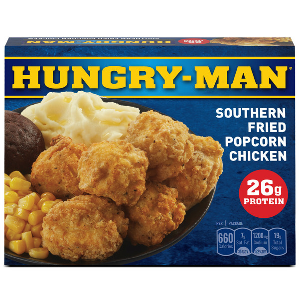 Frozen Meat & Chicken Hungry-Man Southern Fried Popcorn Chicken Frozen Dinner hero