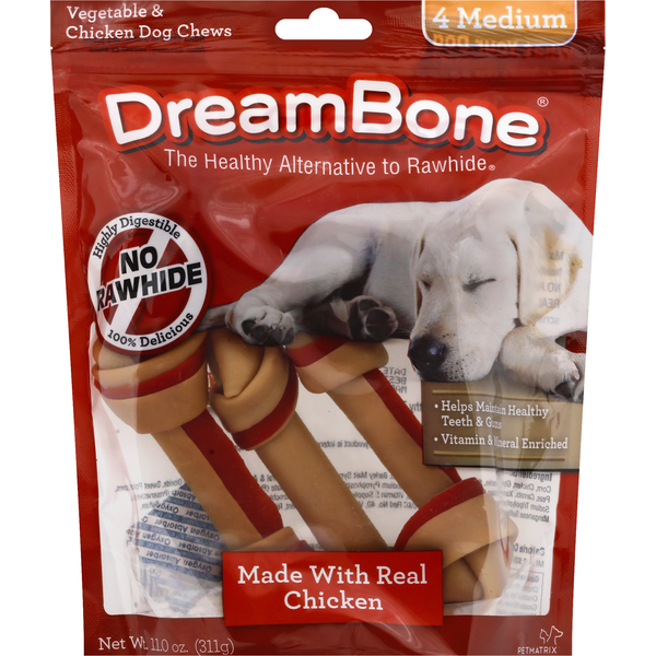 Dog Food & Care DreamBone Dog Chews, Vegetable & Chicken, Medium hero