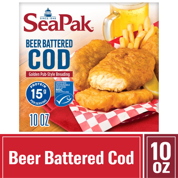 Frozen Meat & Seafood SeaPak Beer Battered Cod hero