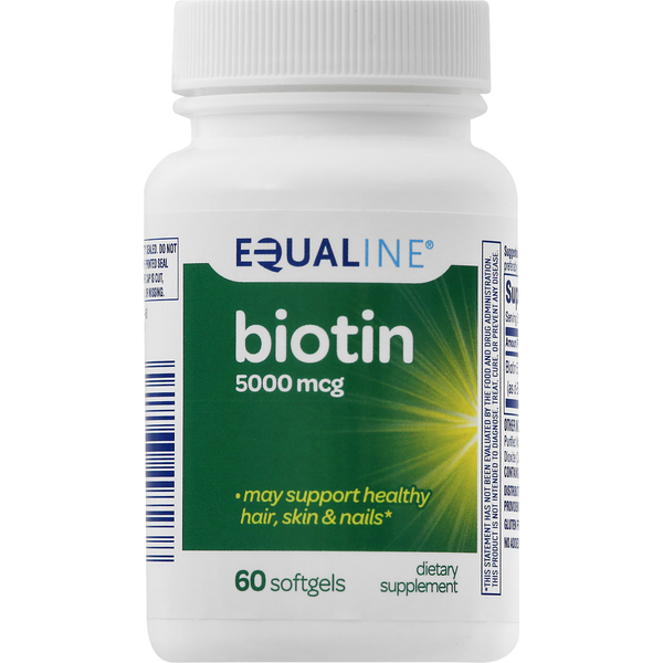 Vitamins & Supplements Equaline Biotin, 5000 mcg, Softgels hero