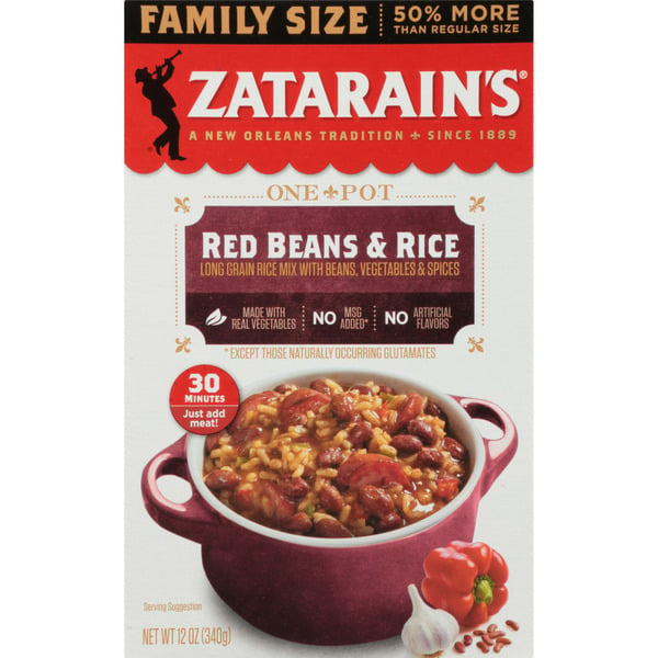 Grains, Rice & Dried Goods Zatarain's Family Size Red Beans & Rice hero