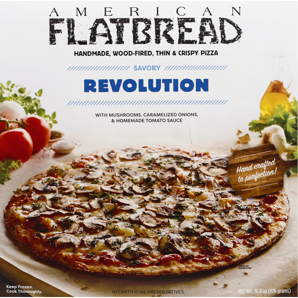 Frozen Pizza American Flatbread Pizza, Revolution, Savory hero