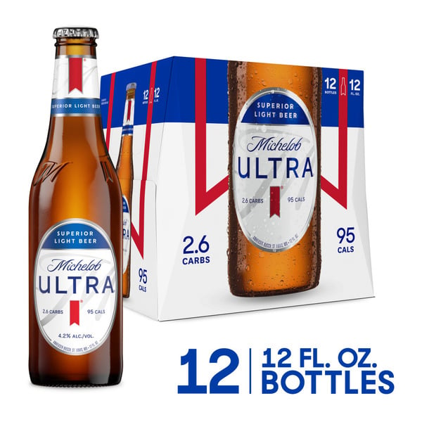 Beers & Coolers Michelob ULTRA Superior Light Lager Beer Bottles hero