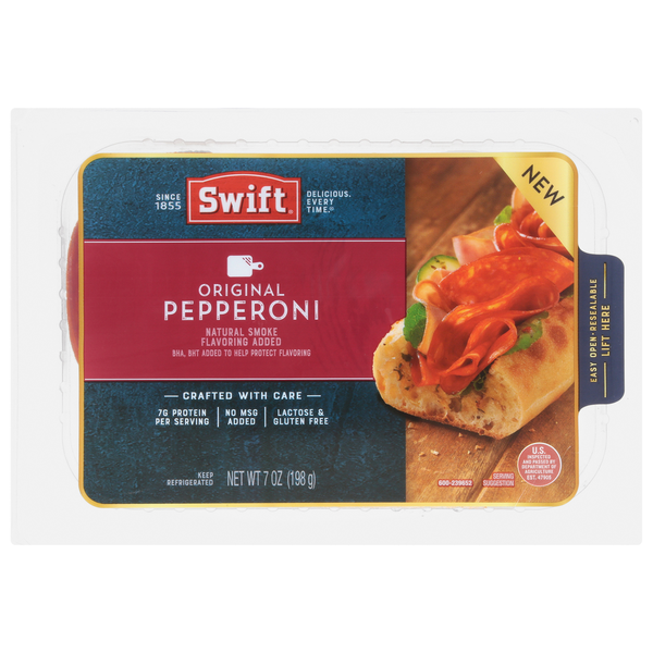 Packaged Lunch Meat Swift Pepperoni, Original hero