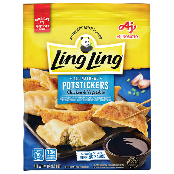 Frozen Appetizers & Sides Ling Ling Potstickers, Chicken & Vegetable hero