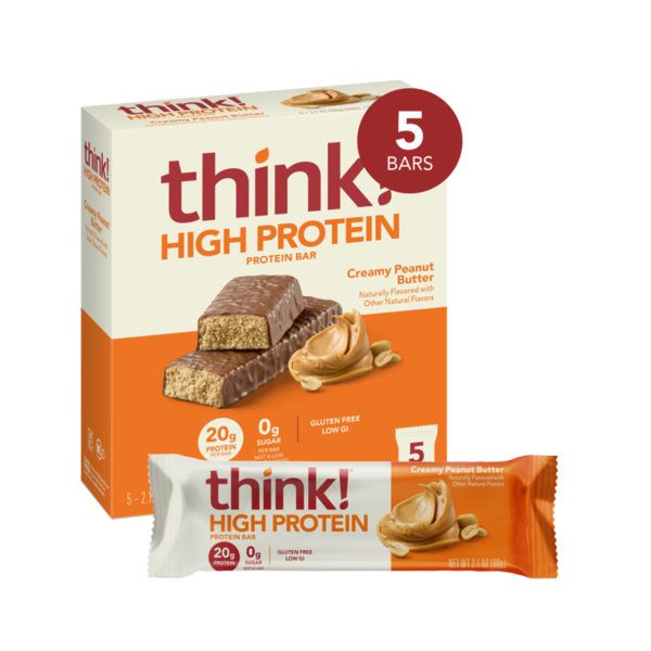 Energy & Granola Bars think! Creamy Peanut Butter Protein Bar hero