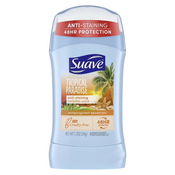 Deodorant Suave Antiperspirant Stick Tropical Paradise hero