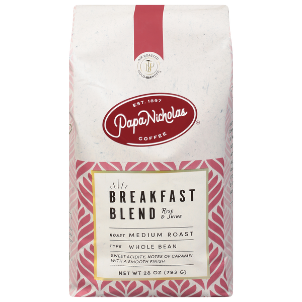 Coffee PapaNicholas Coffee Coffee, Whole Bean, Medium Roast, Breakfast Blend hero