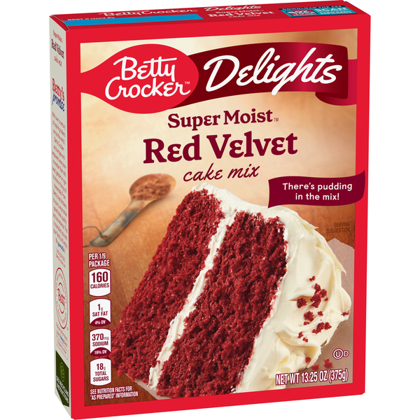 Doughs, Gelatins & Bake Mixes Betty Crocker Delights Super Moist Red Velvet Cake Mix hero