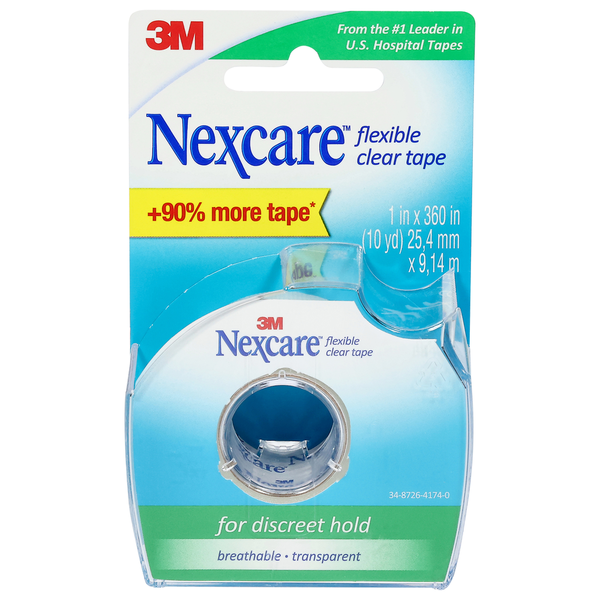 Nexcare Clear Tape, Flexible, Transparent hero