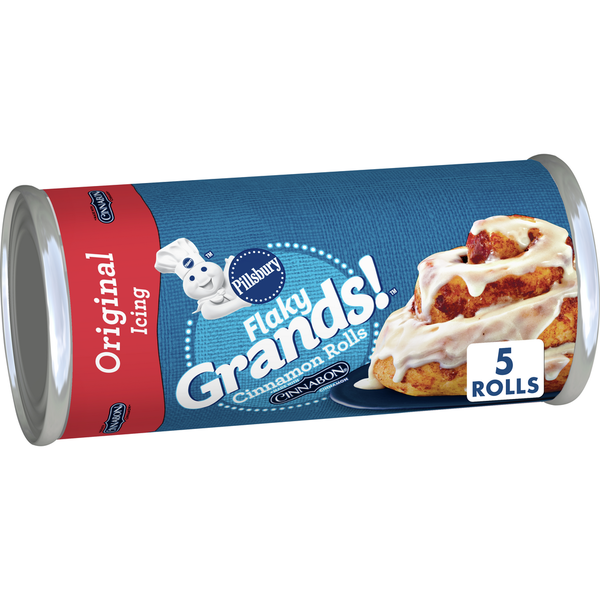 Doughs, Gelatins & Bake Mixes Pillsbury Flaky Grands! Cinnamon Rolls with Cinnabon Cinnamon & Icing hero