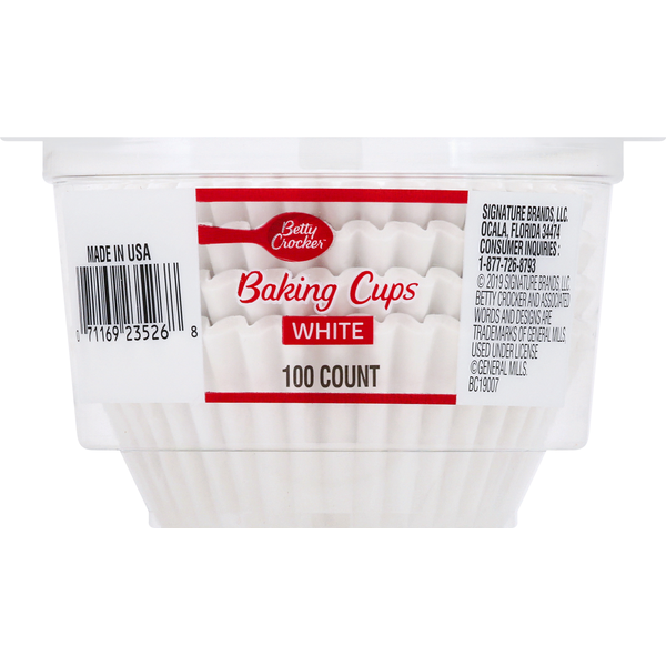 Baking Supplies & Decor Betty Crocker Baking Cups, White hero