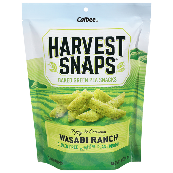 Chips & Pretzels Harvest Snaps Snapea Crisps Wasabi Ranch hero