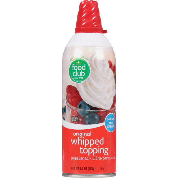 Cream Food Club Whipped Topping, Original hero