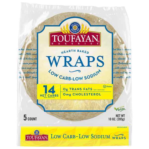 Tortillas & Flat Bread Toufayan Bakeries Low Carb - Low Sodium Wraps hero