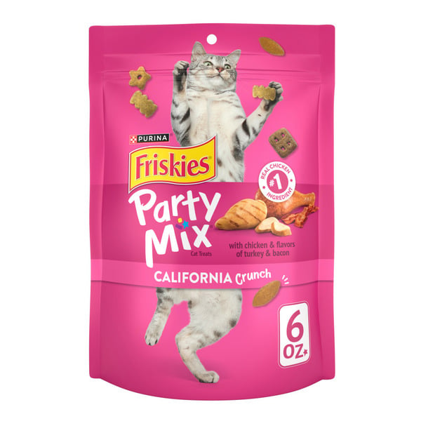 Cat Food & Care Purina Friskies Cat Treats, Party Mix California Crunch With Chicken hero