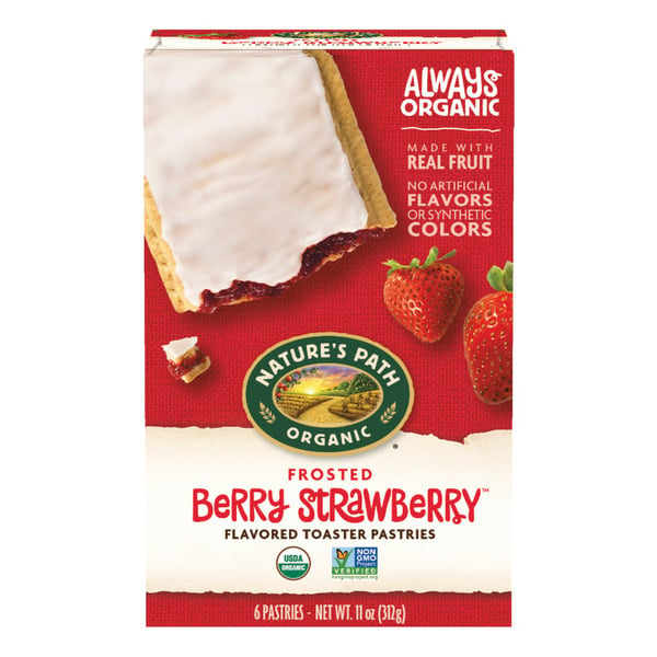 Breakfast Bars & Pastries Nature's Path Frosted Berry Strawberry Toaster Pastries hero