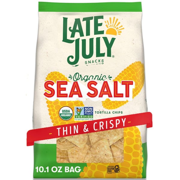 Chips & Pretzels Late July Multigrain Thin and Crispy Organic Tortilla Chips with Sea Salt hero