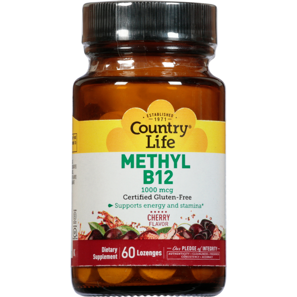 More Household Country Life Methyl B12, 1000 mcg, Cherry Flavor hero