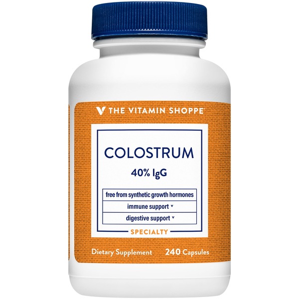 Probiotics The Vitamin Shoppe Colostrum - Hormone & Antibiotic Free - 40% IgG (240 Capsules) hero