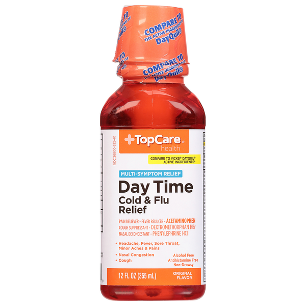 Cold, Flu & Allergy TopCare Cold & Flu Relief, Day Time, Multi-Symptom Relief, Original Flavor hero