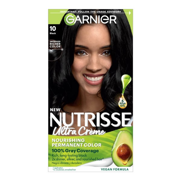 Hair Care Garnier Nourishing Hair Color Creme with Five Oils, 10 Black (Licorice) hero