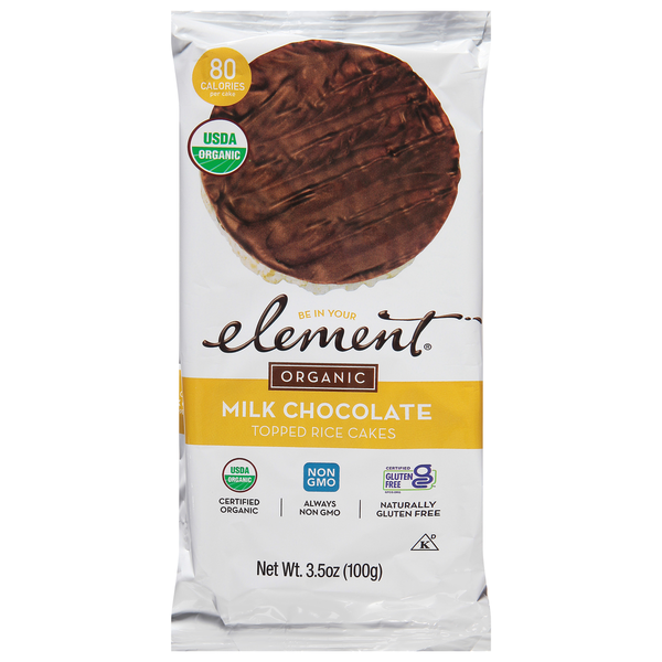 Candy & Chocolate Element Rice Cakes, Organic, Milk Chocolate hero