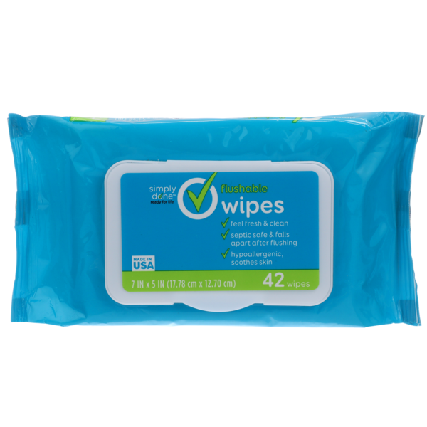 Diapers & Wipes Simply Done Flushable Wipes hero