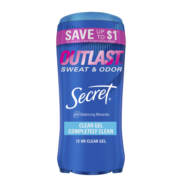 Deodorants Secret Outlast Clear Gel Antiperspirant Deodorant for Women, Completely Clean hero