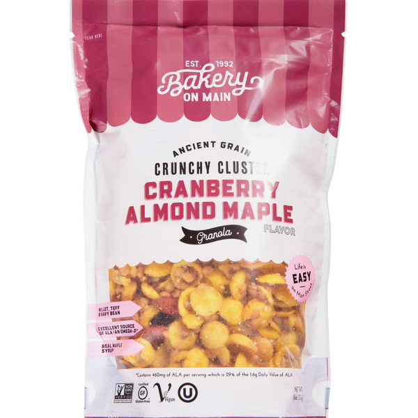 Cereal Bakery On Main Granola, Cranberry Almond Maple, Crunchy Cluster hero