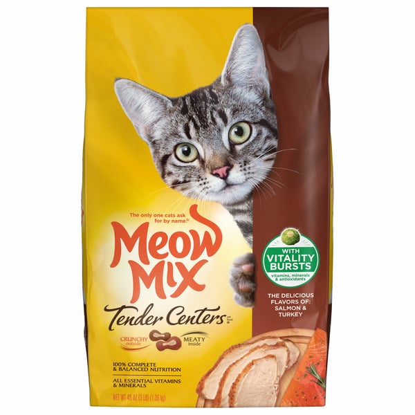 Cat Food Meow Mix Salmon & Turkey With Vitality Bursts Cat Food hero