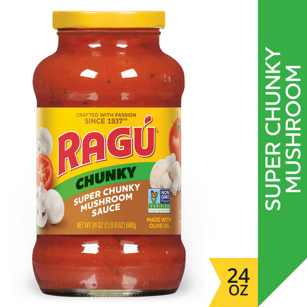 Pasta Sauce Ragu Chunky Super Chunky Mushroom Pasta Sauce hero