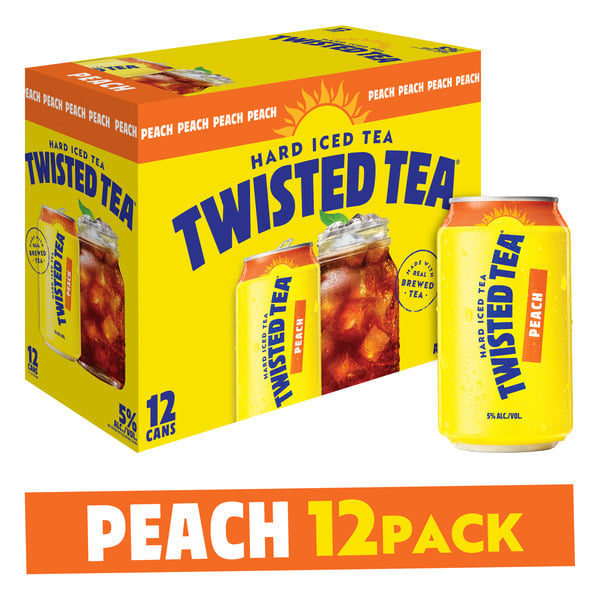 Malt Beverages Twisted Tea Peach Hard Iced Tea hero