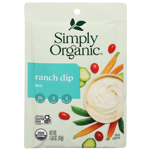 Salsa & Preserved Dips Simply Organic Mix, Ranch Dip hero