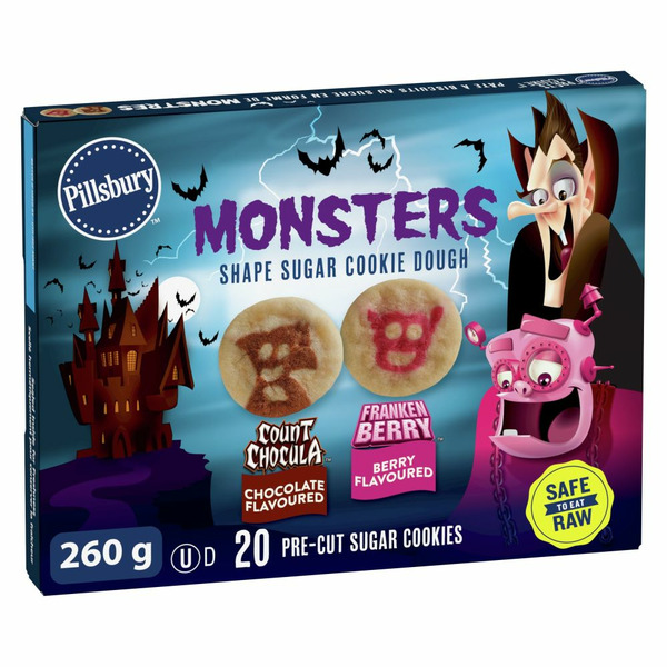 Cookies & Cakes Pillsbury Ready to Bake™ Monsters Shape Sugar Cookie Dough hero