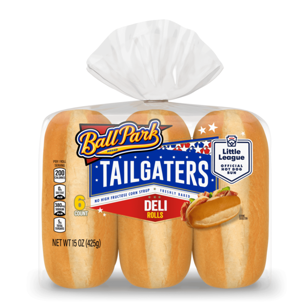 Buns & Rolls Ball Park 6 count, Sliced Buns & Rolls Hot Dog Buns hero