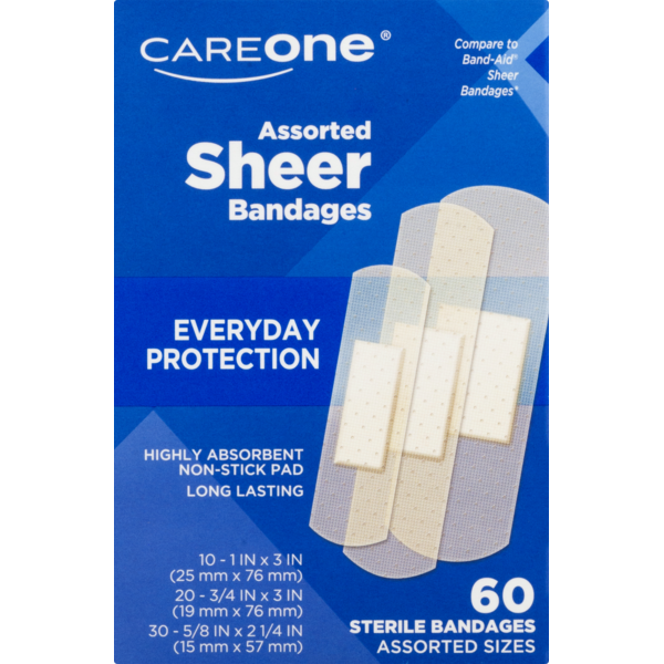 First Aid CareOne Assorted Sterile Sheer Plastic Bandages hero