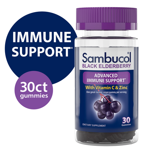 Cold, Flu & Allergy Sambucol Black Elderberry Gummies - 30 count hero